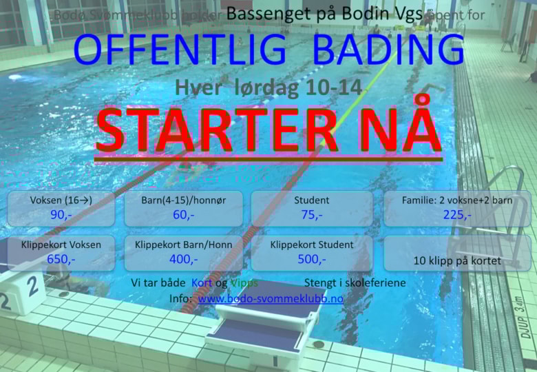 ENDELIG: Offentlig Bading på Bodin starter lørdag 24.oktober